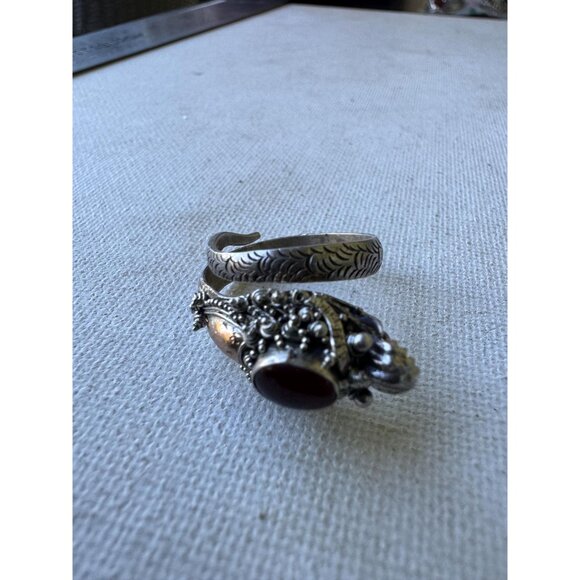 Vintage Sterling Silver Dragon Ring Size 7.5 Adjustable - Picture 4 of 9